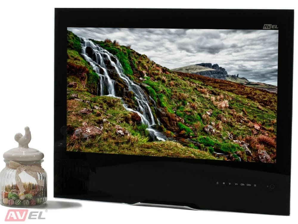 AVS240KS 23.8" Black Frame Cabinet Door Smart TV